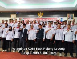 Pengurus KONI Rejang Lebong Periode 2024–2028 Resmi Dilantik, Siap Perkuat Prestasi Olahraga Daerah